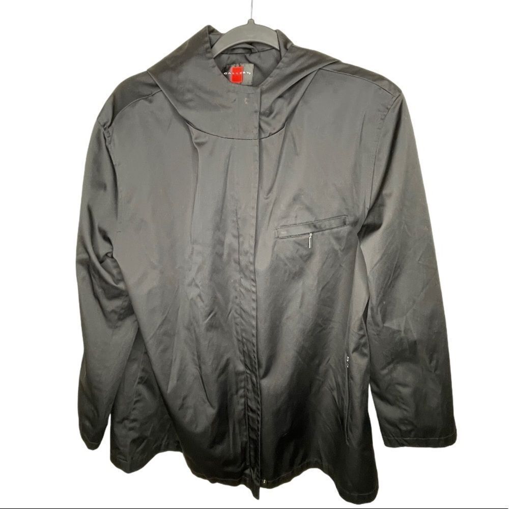 Gallery Black Coat with Hood